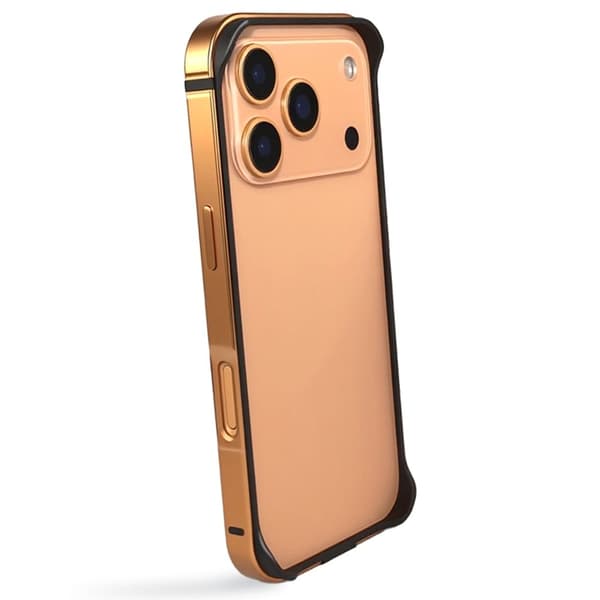 Mobilskal till iPhone 17 Pro Max Bumper Ultra Thin Metal TPU - Orange Orange