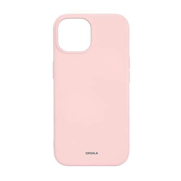 Onsala iPhone 15 -puhelinkuori MagSafe-silikonilla - vaaleanpunainen Rosa