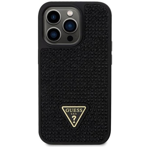 Guess iPhone 14 Pro Max Mobilskal Rhinestone Triangle - Svart Svart