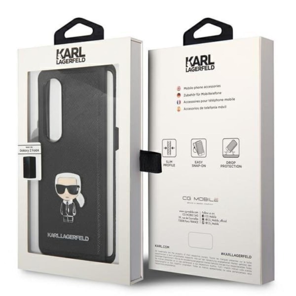 Karl Lagerfeld Galaxy Z Fold 4 Case Saffiano Iconic Metal - Vastaus