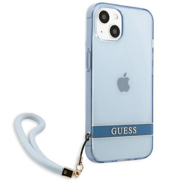Guess iPhone 13 mini Cover läpikuultava Stap - sininen