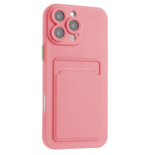 Mobilskal till iPhone 16 Pro Korthållare TPU - Rosa Rosa