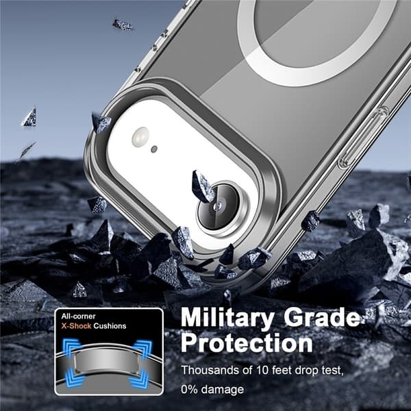 Mobilskal till iPhone Air MagSafe med PET Skärmskydd - Grå Grå