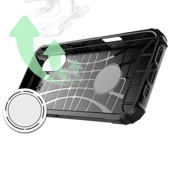 iPhone 17 Hybrid Armor Telefontaske - Sort Svart