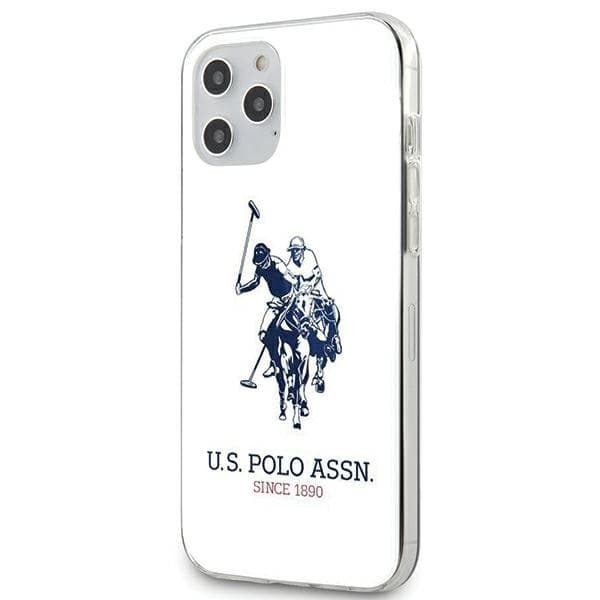 US Polo Mobilskal till iPhone 12/12 Pro Shiny Big Logo - Vit