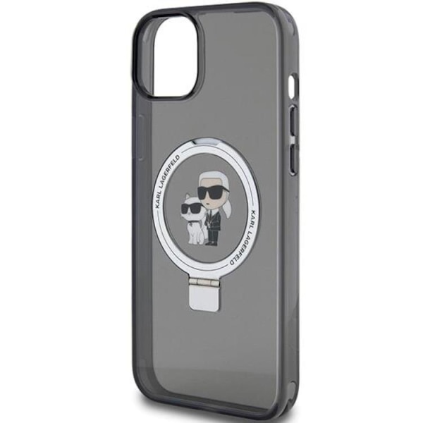 KARL LAGERFELD iPhone 15/14/13 Mobilskal MagSafe Ringställ - Clear
