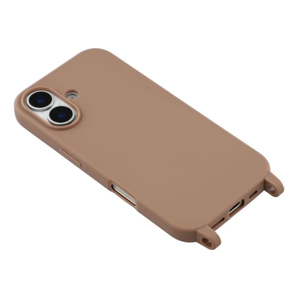 Mobilskal till iPhone 17 TPU med Hål för Rem - Brun Brun