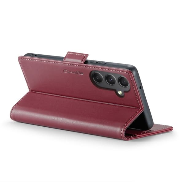 CASEME Plånboksfodral Konstläder för Samsung Galaxy A34 5G - Röd