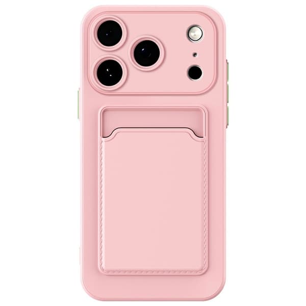 Mobilskal till iPhone 17 Pro Korthållare TPU - Rosa Rosa