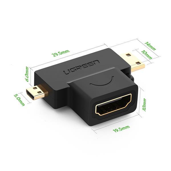 Ugreen Micro HDMI + Mini HDMI Adapter - Sort Black