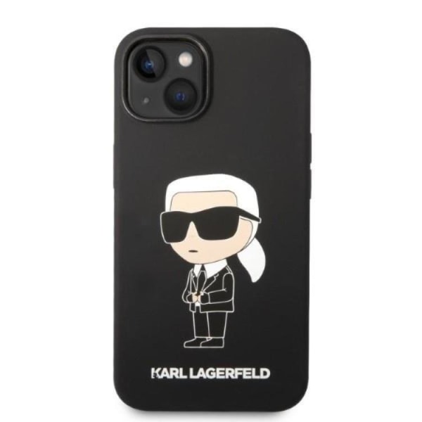 Karl Lagerfeld iPhone 14 Plus Skal Magsafe Ikonik Silicone - Svart