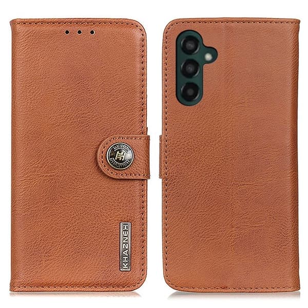 KHAZNEH Galaxy A24 4G Plånboksfodral Cowhide - Brun Brun