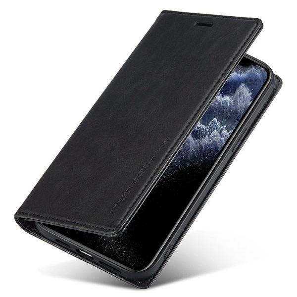 LC.IMEEKE iPhone 11 Pro Max Plånboksfodral i Konstläder - Svart