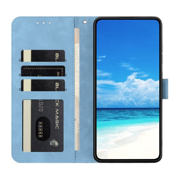 Plånboksfodral för Samsung Galaxy S26 Plus Konstläder Ställ - Ljusblå