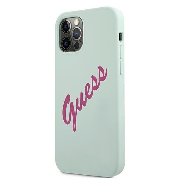 Guess iPhone 12 Pro Max Skal Silikon Vintage - Blå/Fuchsia Blue