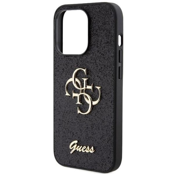 Guess iPhone 15 Pro Mobilskal Glitter Script Big - Svart Svart