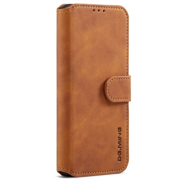 DG.MING Stand Samsung Galaxy A53 5G Konstläder Plånboksfodral Brun