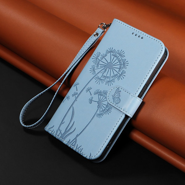 OnePlus 15 Plånboksfodral Dandelion Imprint Konstläder Blå
