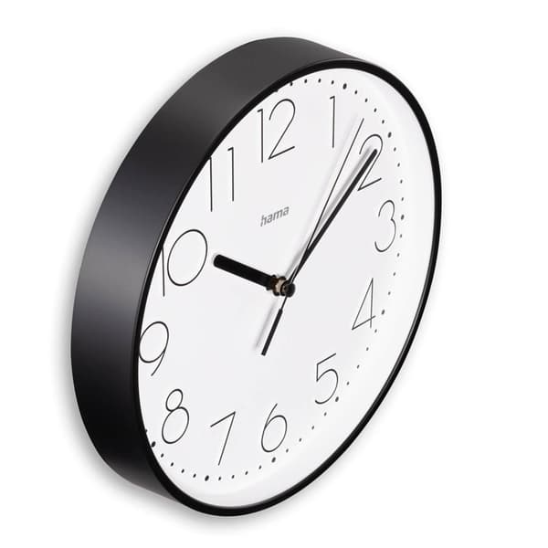 HAMA Väggklocka Salina Diameter 22cm Svart