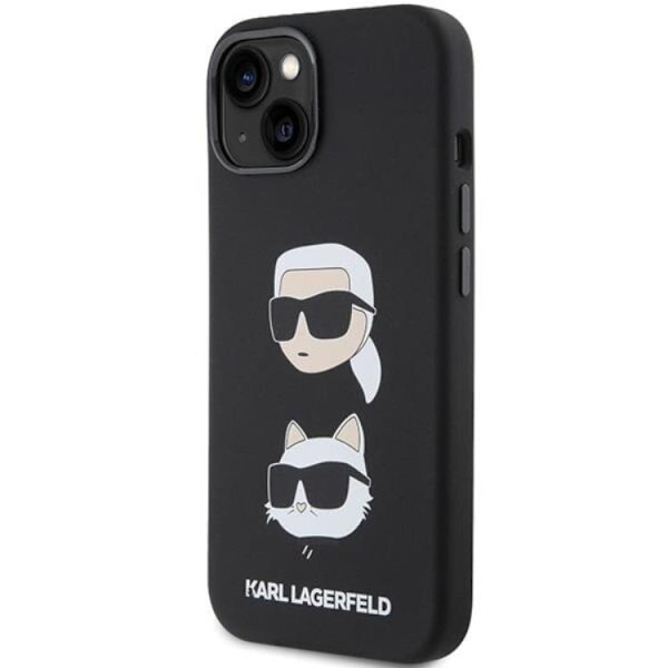 Karl Lagerfeld iPhone 15/14 Plus Mobilskal Silikon Karl&Choupette Svart