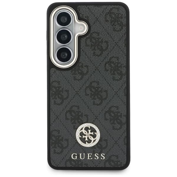 Guess Mobilskal För Galaxy S26 MagSafe 4G Big Rhinestone Triangle Strap Svart