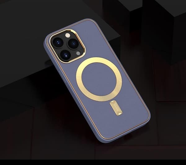 BOOM iPhone 14 Pro Magsafe Lædercover - Lilla Lila
