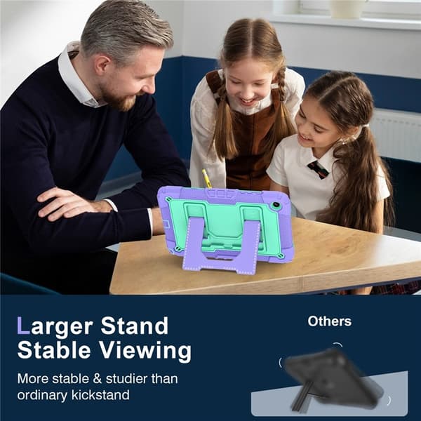 Galaxy Tab A9 Plus Skal Kickstand Med Rem Anti Drop Grön