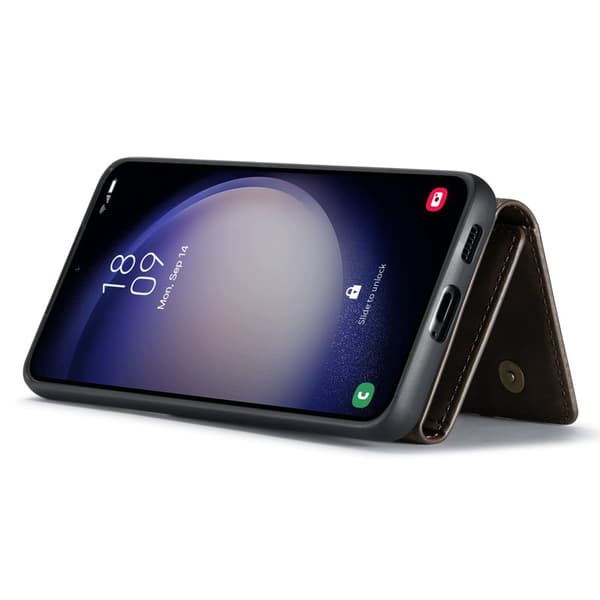 DG.Ming Plånboksfodral för Samsung Galaxy S26 Plus Magnetiskt PU + TPU - Kaffe