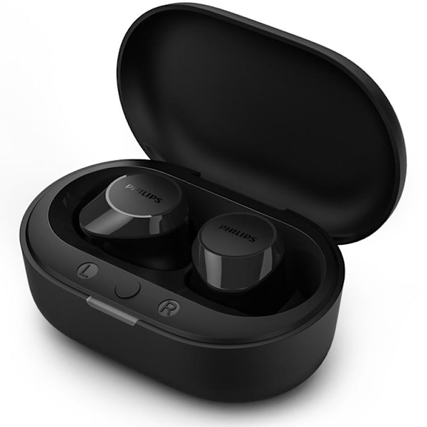 PHILIPS True Wireless Hörlurar 6+18 tim Speltid - Svart Svart