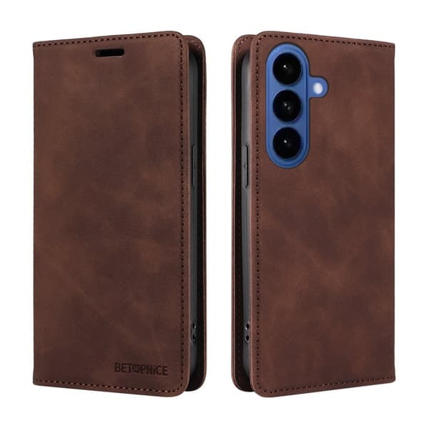 BETOPNICE Samsung Galaxy S26 Plus Plånboksfodral Magnetisk RFID-Skydd - Brun