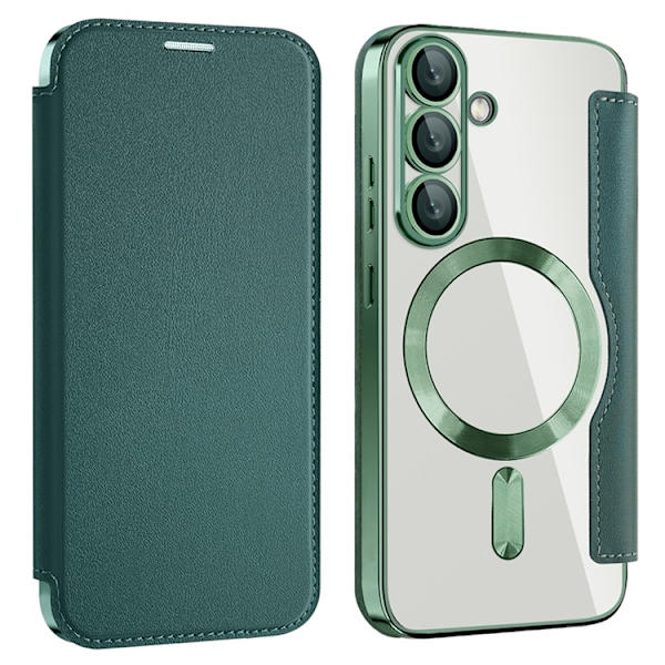 Galaxy S25 Plus Plånboksfodral MagSafe RFID Blocking Grön