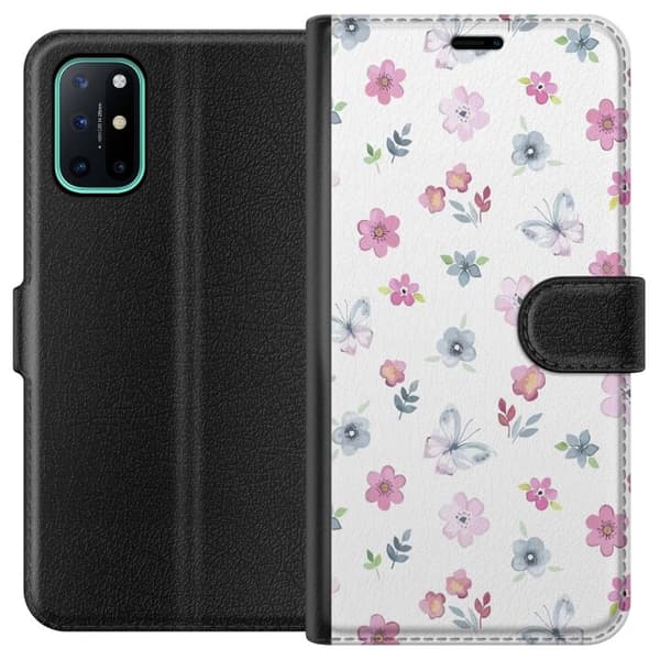 Plånboksfodral till OnePlus 8T med Blommor och fjärillar