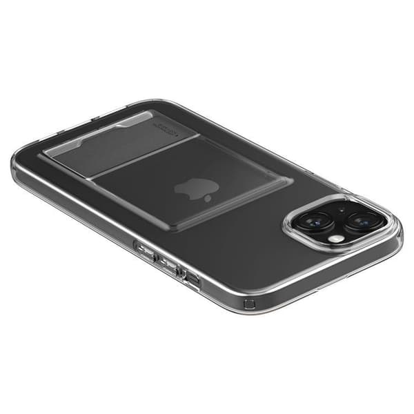 Spigen Mobilskal till iPhone 15 Plus Korthållare Crystal - Clear Transparent