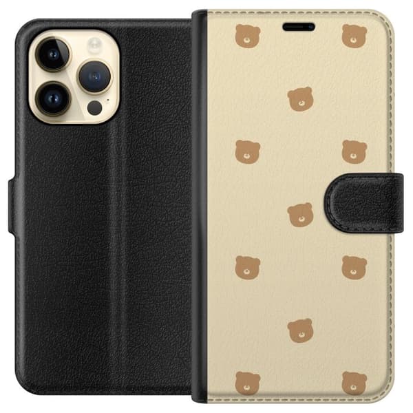 Plånboksfodral till Apple iPhone 15 Pro Max med Björnmönster