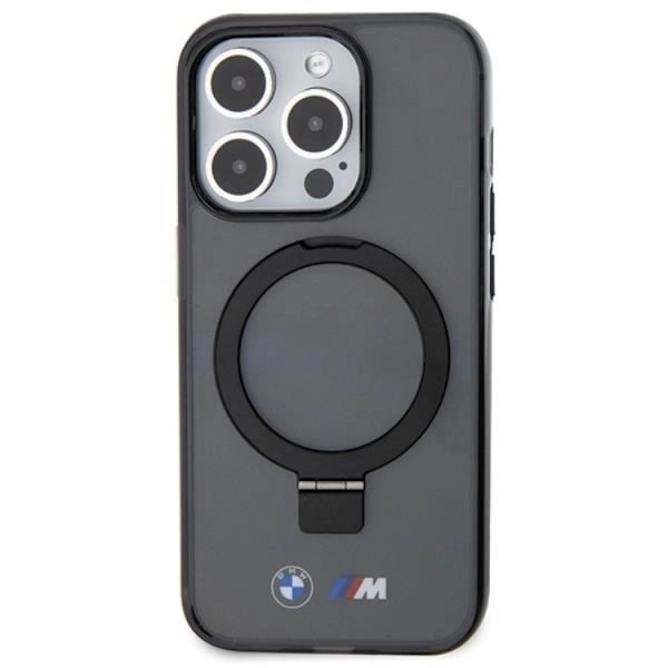 BMW iPhone 15 Pro Max Mobilskal Magsafe Ringställ M Collection - Svart Svart