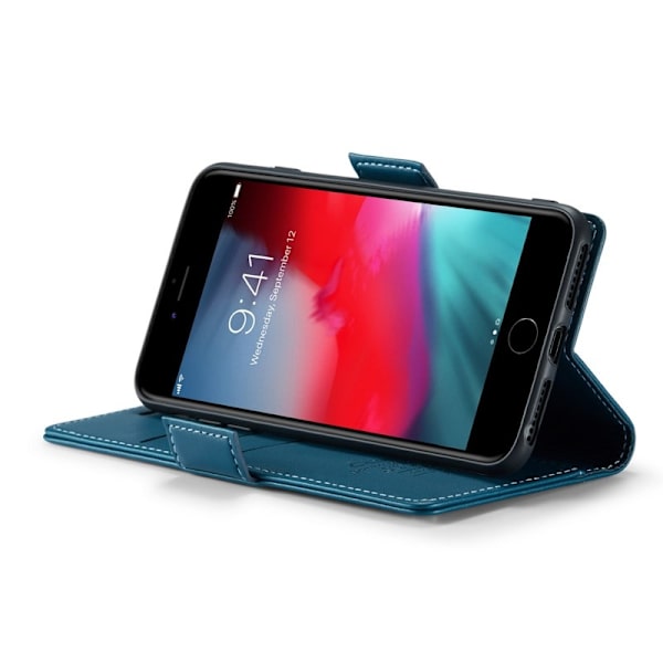 CASEME Plånboksfodral Konstläder för iPhone 6 Plus - Blå