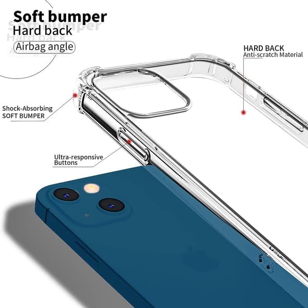 BOOM iPhone 14 -kuori ShockProof - läpinäkyvä Transparent