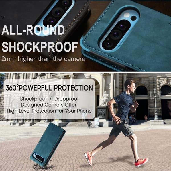 CASEME 013 Plånboksfodral för Google Pixel 10 Pro XL - Blå