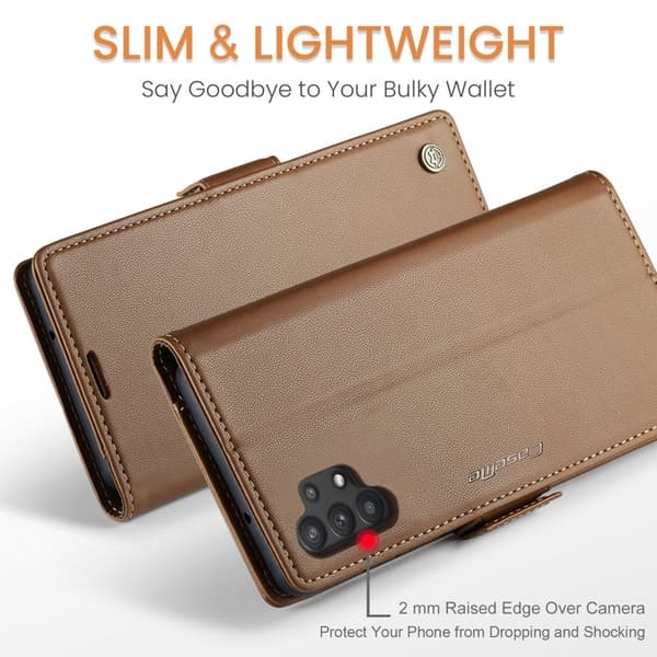 CASEME Plånboksfodral Konstläder för Samsung Galaxy A32/M32 5G - Brun