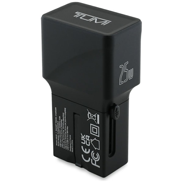 TUMI Rejseopladeradapter 25W USB-C/USB-A+USB-C/USB-C-kabel - sort