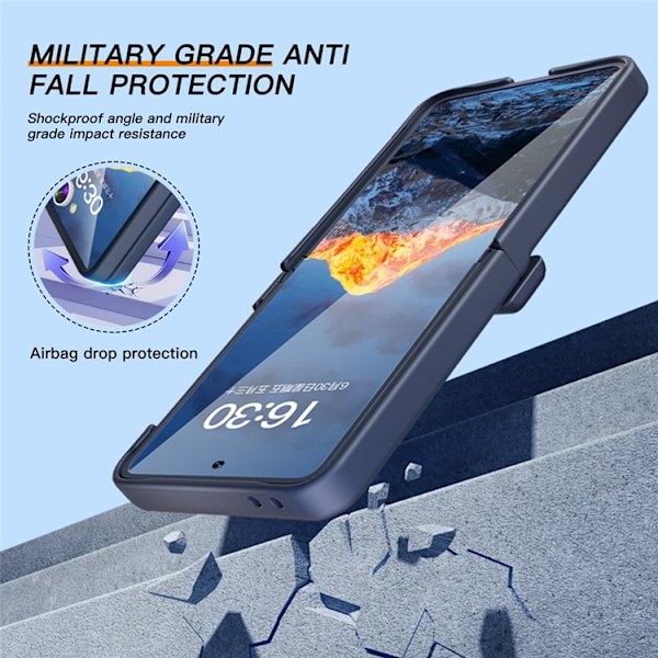 Mobilskal till Galaxy Z Flip7 Hinge Protection - Blå Blå
