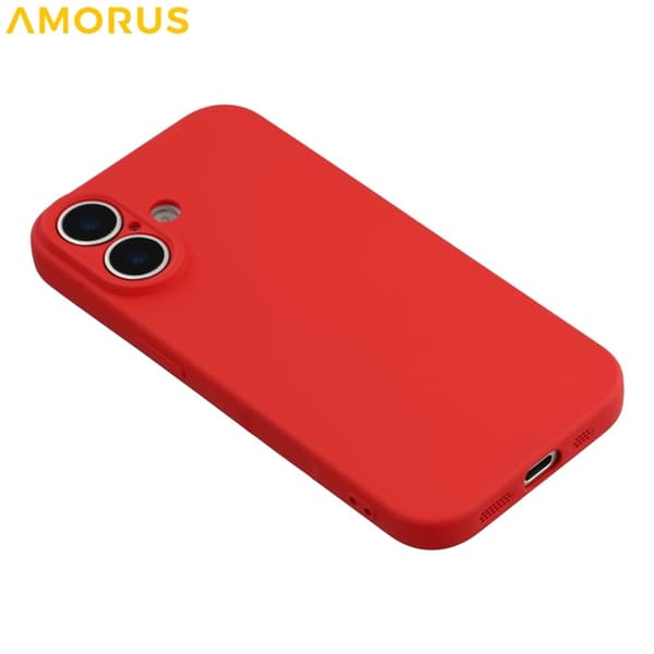 AMORUS Mobilskal till iPhone 17 Precise Cutouts TPU Fiber - Röd Röd