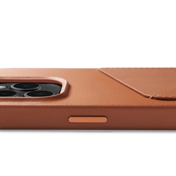 Mujjo iPhone 14 Pro Skal Korthållare Full Läder - Tan
