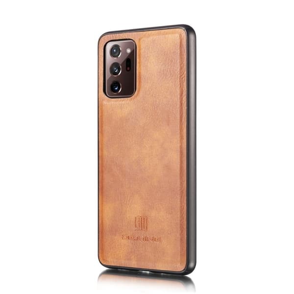 DG.MING Äkta Läder Plånboksfodral för Samsung Galaxy Note20 Ultra - Brun