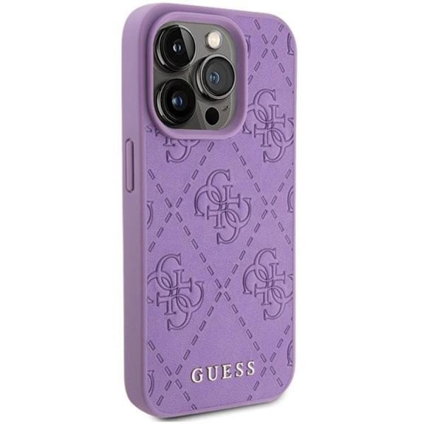 Guess iPhone 15 Pro Max Mobilskal Läder Stamped - Lila
