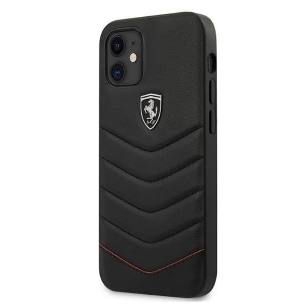 Ferrari Off Track Quilted Cover iPhone 12 Mini - Sort