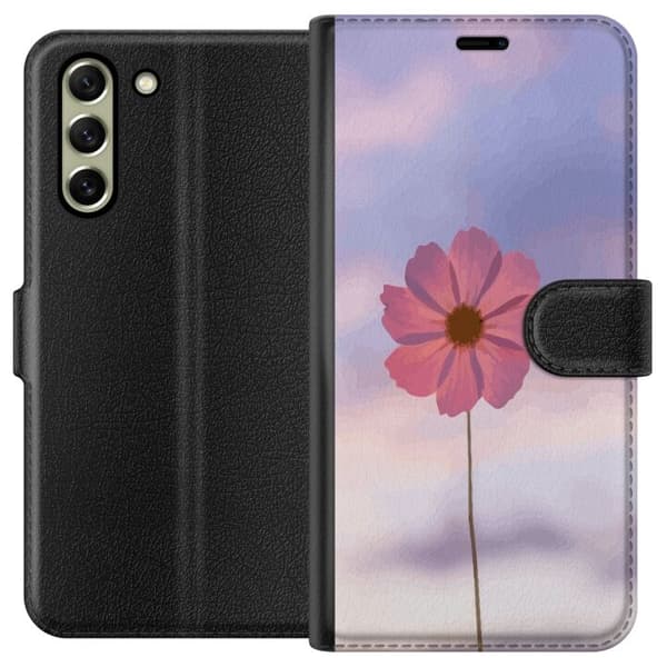 Plånboksfodral till Samsung Galaxy S21 FE 5G med Rosa blomma