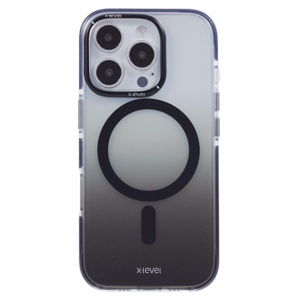 X-LEVEL Mobilskal till iPhone 16 Pro MagSafe TPU Gradient Svart