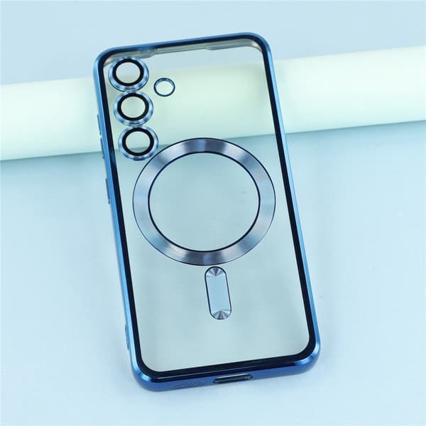 Mobilskal för Samsung Galaxy S26 Magnetiskt TPU + Glaslins Skydd - Mörkblå