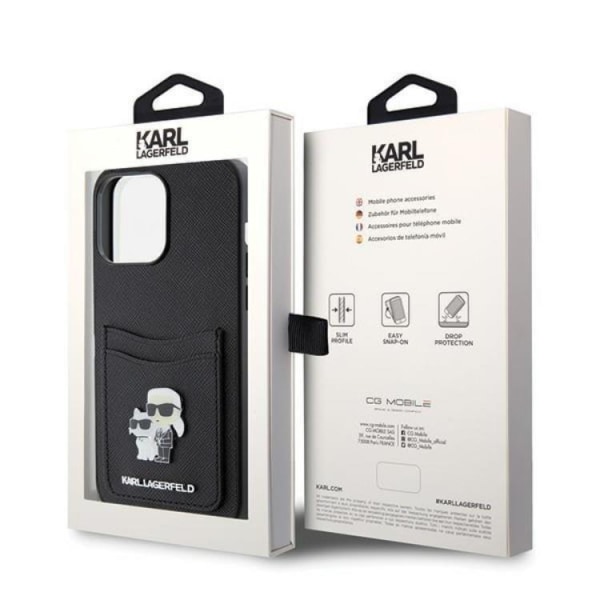 Karl Lagerfeld iPhone 15 Pro Max Mobilskal Korthållare KC - Svar